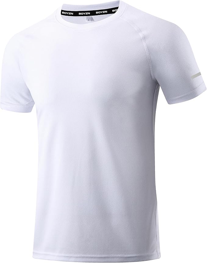 Boyzn 1, 3, 5 or 7 Pack Men's Workout Running Shirts, Dry Fit Moisture Wicking T-Shirt, Gym Athletic Short Sleeve Tee Shirts