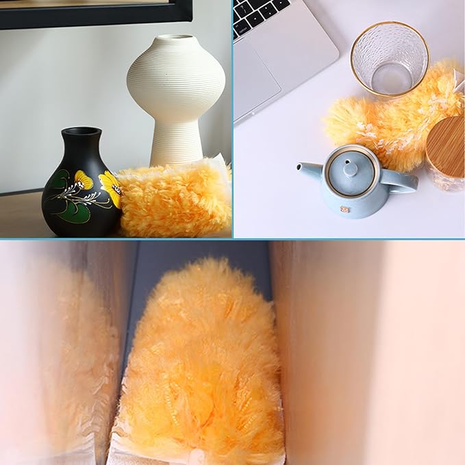 20 Count Heavy Duty Duster Kit for Swiffer Duster, Unscented Disposable Dusters with 1 Handle for Cleaning