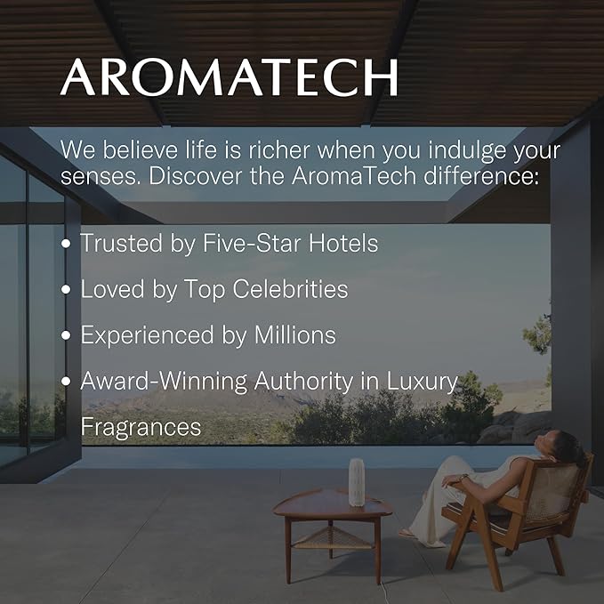 AromaTech Love Affair Aroma Essential Oil Blend: Luxury Hotel Inspired Aromatherapy with Jasmine, Saffron, Cedar & Amber for Ultrasonic Diffusers & Nebulizers - 0.3 fl oz, 10 mL
