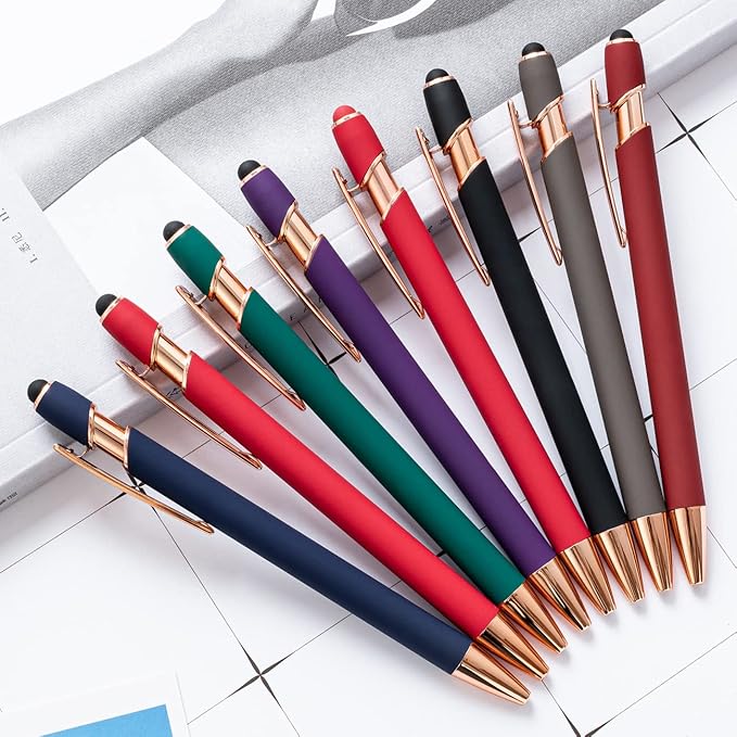 Custom Engraved Ballpoint Pens Bulk, Personalized with Name/Logo, Black or Blue Ink, Smooth Writing for Office, School, Business, Church, Reunion100 Pcs Black