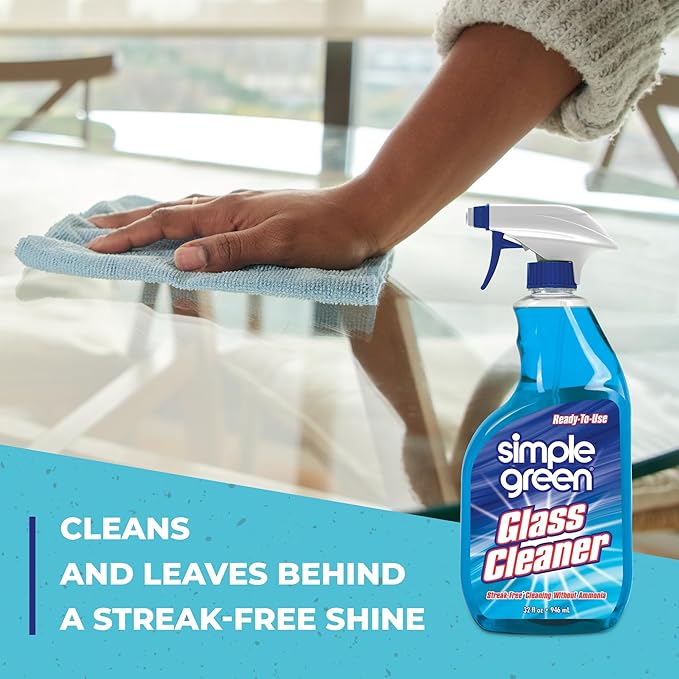 SIMPLE GREEN Ready-To-Use Glass Cleaner, 32 oz., Blue