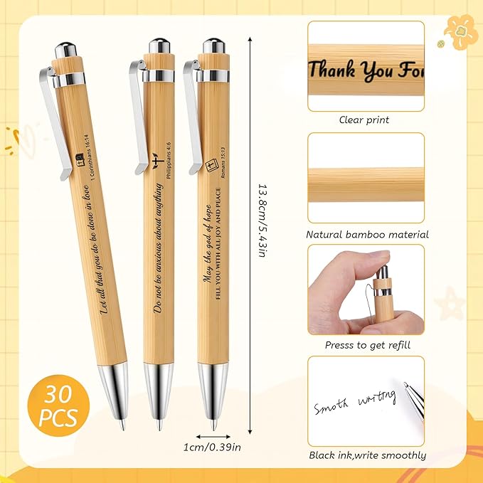 30 Sets Christian Gifts Bulk Prayer Journal Christian Spiral Notebooks with Bible Ballpoint Pens Religious Small Notepad Inspirational Church Gift for Women Men Sunday School Family Bible Study Groups