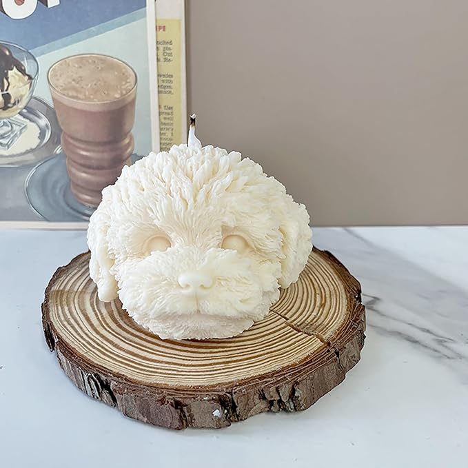 Cat Molds Teddy Cat Resin Mold - Resin Casting Silicone Molds for Home Decor & Candle Making Wave Spiral Mold