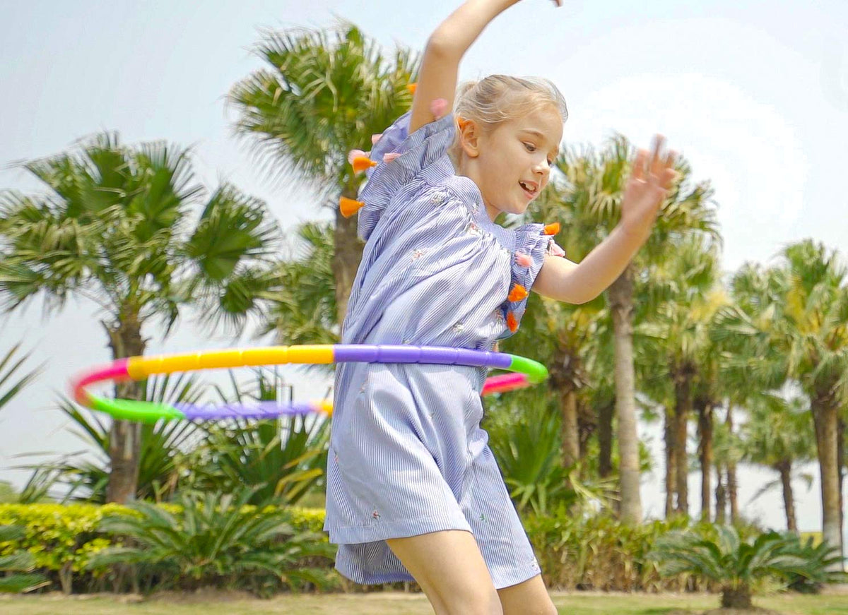 Kids Exercise Hoop Detachable & Size Adjustable Hoola Hoop Professional Hoola Rings for Kids Party Games