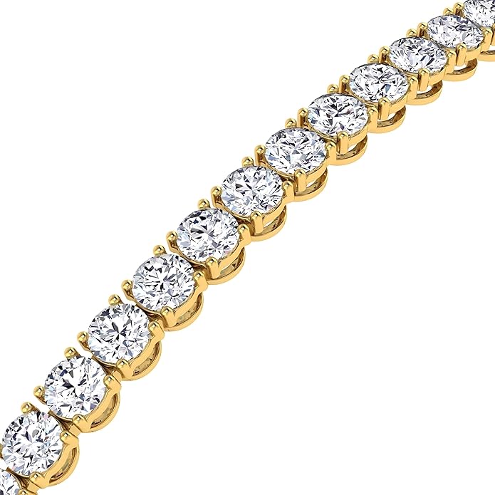 0.50-15 Carat Lab Grown Classic Diamond Tennis Bracelet 4 Prong Setting Luxury Collection (F-G Color, SI Clarity) Length- 7 Inch