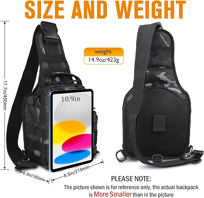 Dovesun Small Fishing Backpack, Fly Fishing Sling Pack Waterproof Backpack with Tackle Boxes 25pcs Crappie Jig Heads