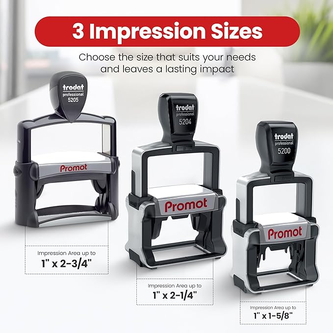 Promot Small Professional Stainless Steel Stainless Steel Self Inking 6 Lines Custom Stamp - Personalized Office Stamp