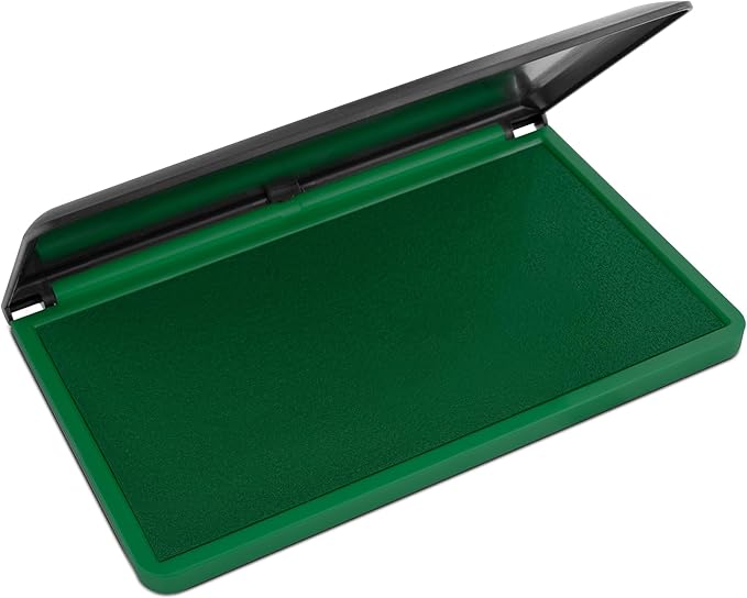 MaxMark Large Premium Green Ink Stamp Pad - 3.5" x 6.25" - Quality Felt Pad