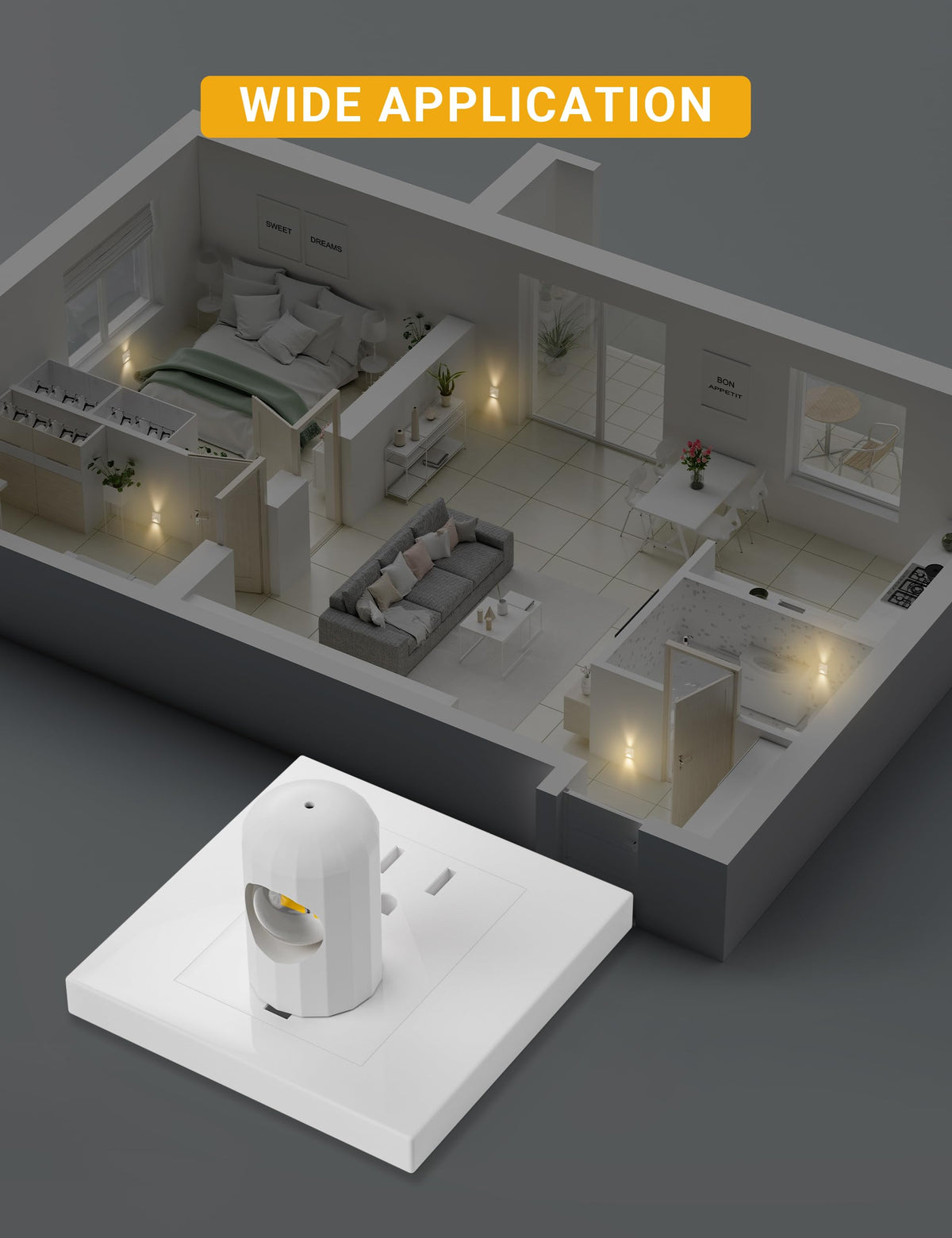 6 Pack Mini LED Night Light Plug in Wall - Dusk to Dawn Auto On/Off, 3000K Soft White (200 Lumen/20W Equivalent), 360° Adjustable Lighting for Bedroom, Bathroom, Stairs, Kids Room, Hallway