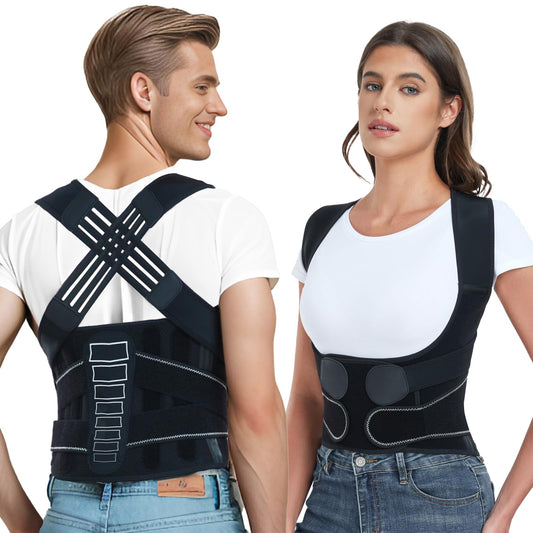 Enthra Back Brace Posture Corrector for Women and Men with Spine Vertical Alignment System, Lower Back Pain Relief, Back Straighter Instant Posture Corrector - Scoliosis
