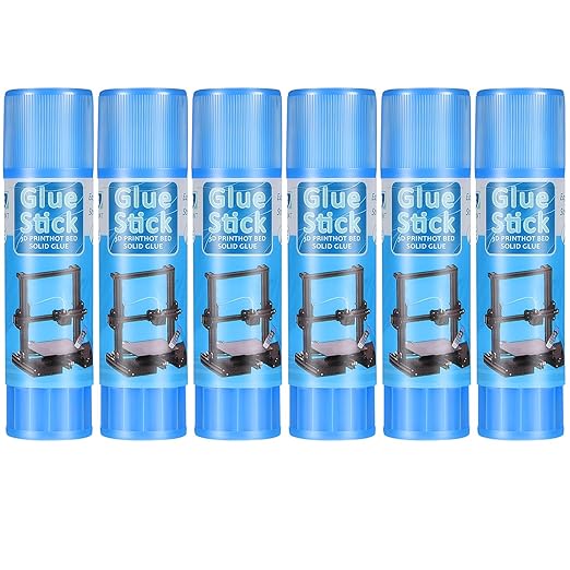 Outus 6 Pack 3D Printer Glue Sticks for Hot Bed PVP 3D Printer Adhesive Solid Glue Sticks for Hot Bed Removing Printing Models