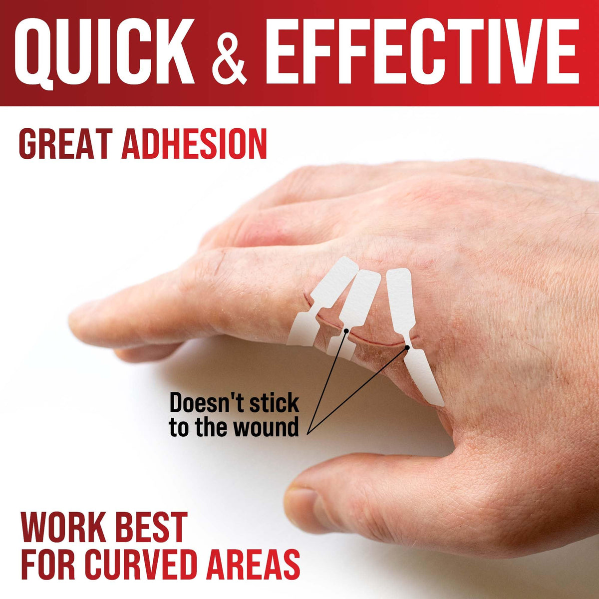 Emergency Wound Closure Strips - 24pk - 3 Types Easy to Use Butterfly Bandages - Stitchless & Painless Laceration Closure Kit