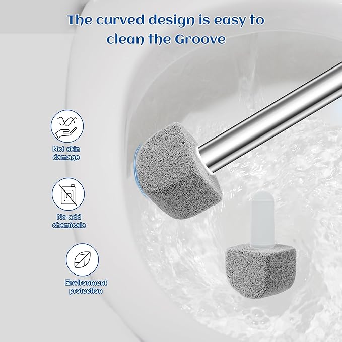 10 Packs Pumice Stone for Toilet Cleaning,Pumice Toilet Bowl Cleaning for Cleaning Toilet,Bathtubs,Kitchen Sink,Grill(Refill)