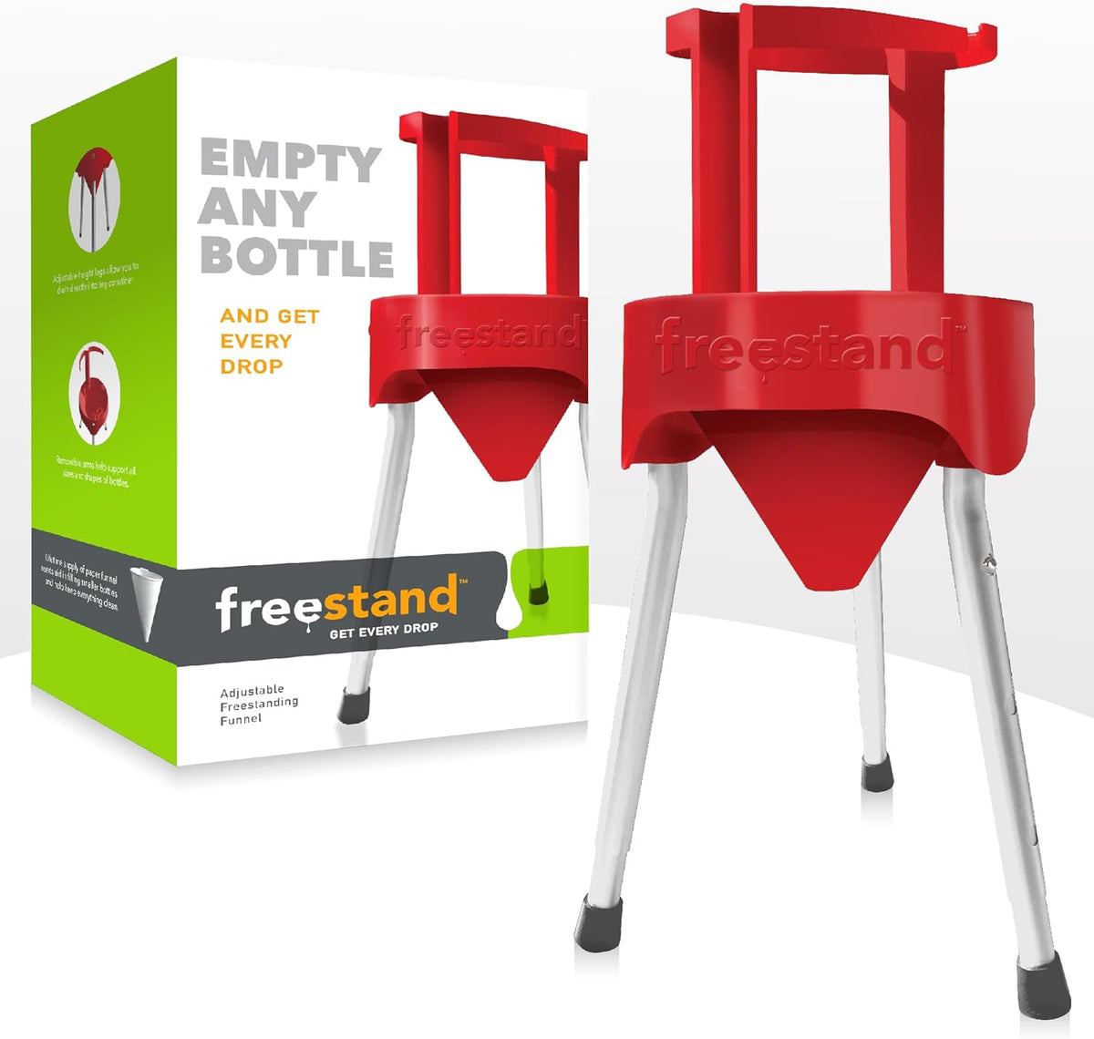 Freestand™ Bottle Emptying Kit – No More Wasted Product – Get Every Last Drop of Shampoo, Conditioner, Facial Cleansers, Moisturizers, Sunscreen, Body Wash, Perfume, Hair Serums, Serums, & More