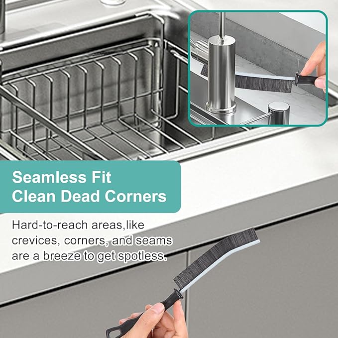 Crevice Cleaning Brush,New Multifunctional Gap Cleaning Brush Tool,Thin Scrub Brush Hard-Bristled Gap Scrub Brush for Bathroom Kitchen Tiles Window Door Slots(5pcs)