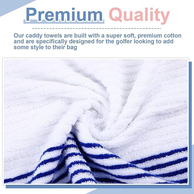 Mixweer Caddy Golf Towel 22" x 42" Large Caddy Towel Camping Sport Towels Cotton Soft Towels for Man Golf Lovers