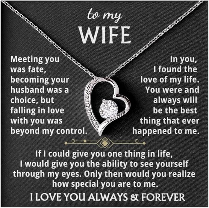 Jewelry To My Wife - The Best Thing That Ever Happened To Me, Forever Love Necklace, Gift for Her, Romantic Christmas Birthday Valentine Gift