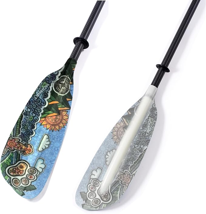 Hornet Watersports Fiberglass Kayak Paddle for Adults- Ideal for Touring, Fishing and Boating- 90.5 inches / 230CM Adjustable with Carbon Fiber Shaft- Kayak Oars Kayaking Equipment