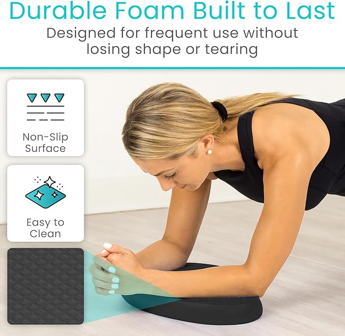 Vive Oval Balance Pad - Wobble Cushion For Physical Therapy And Rehabilitation Equipment - Soft Stability Trainer Foam For Workouts, Yoga, Core Strength And Pilates - Device For Women, Men And Kids