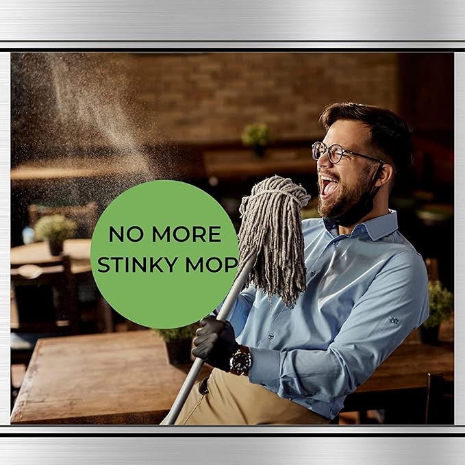 Restaurant Bio-Deodorizing Floor Cleaner Heavy Duty Concentrated Enzyme Degreaser & Odor Eliminator for Use in Mopping Bathroom, Kitchen, and Dining Room. Removes Grease & Urine Odors. (4)