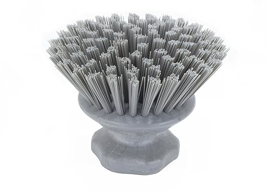 SPARTA 42395EC23 Plastic Scrubber Brush, Round Brush, Dish Scrub Brush With Color Coded For Cleaning, Kitchen, Bathroom, Bathtub, Dishes, Sink, 5 X 5 X 4 Inches, Gray