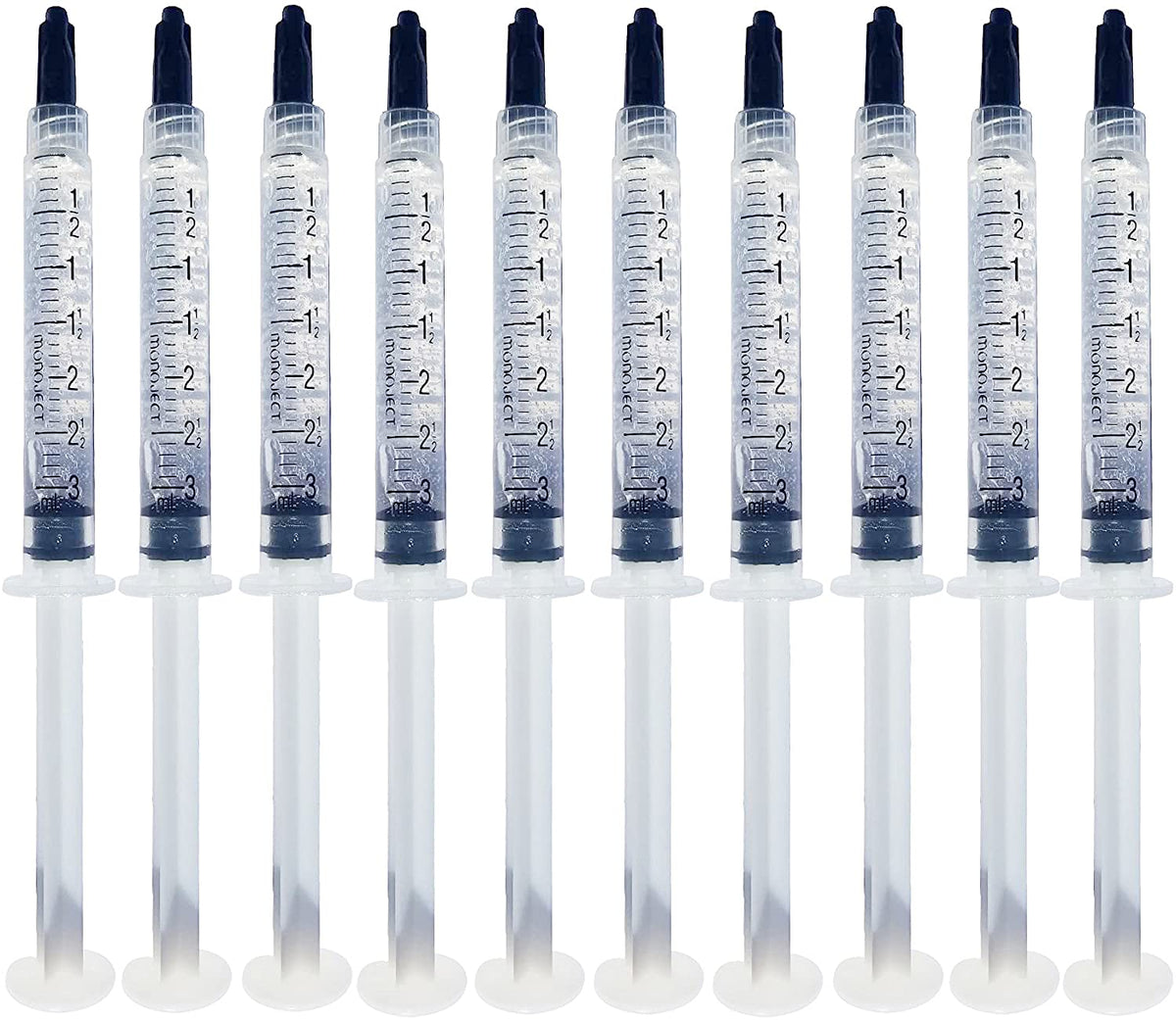 Bright White Smiles - Teeth Whitening Gel Refill Kit - 10 Tubes 44% Carbamide Peroxide Tooth Whitener Formula