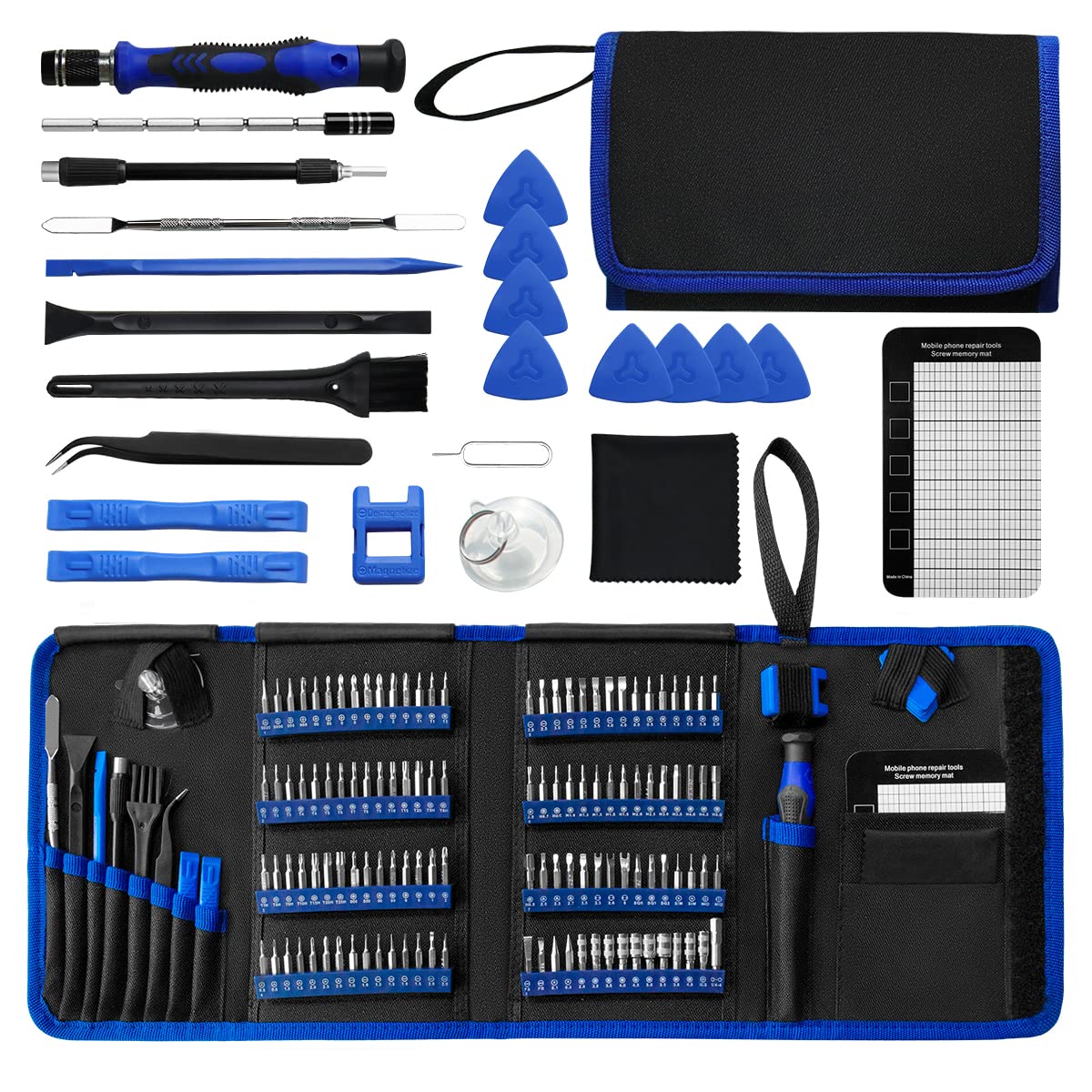 EFAITHFIX Screwdriver Sets 142-Piece Electronics Precision Screwdriver with 120 Bits Magnetic Repair Tool Kit for iPhone, MacBook, Computer, Laptop, PC, Tablet, PS4, Xbox, Nintendo, Game Console, etc