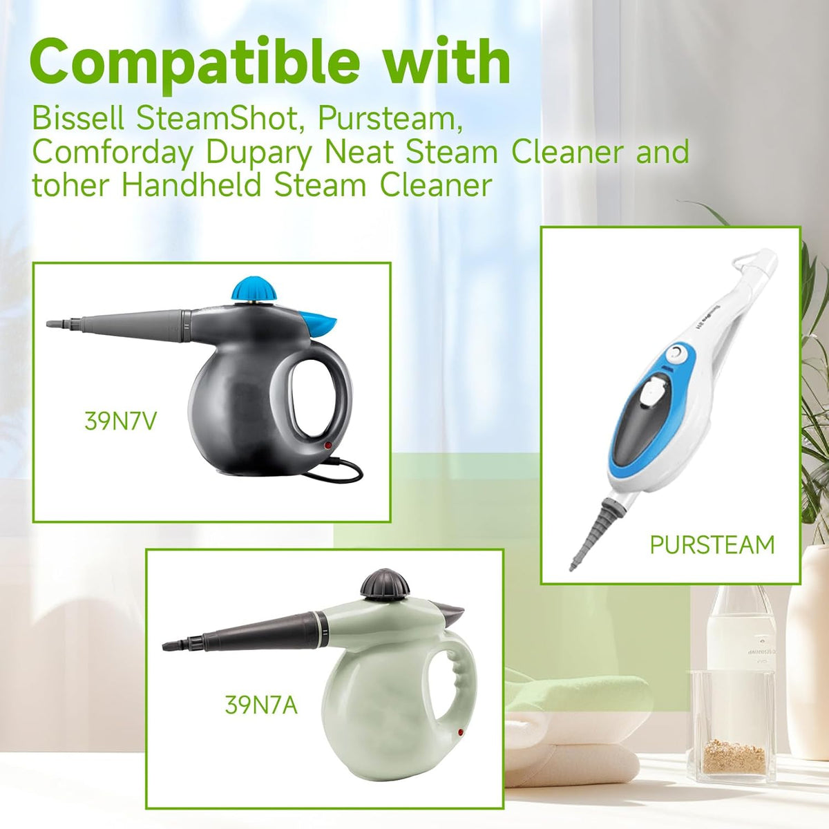4Pack Microfiber Cloths for Handheld Steam Cleaner Compatible with Bissell Steam Shot, Comforday, PurSteam, Wagner Spraytech, Universal Washable Steam Cleaner Accessories (4)