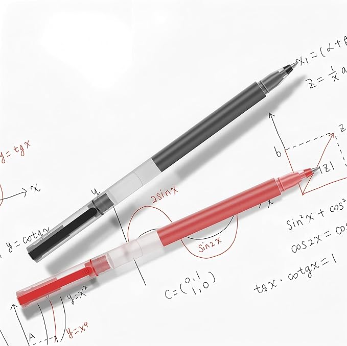 Gel Ink Pens, 0.5mm Fine Point Quick Dry Smooth Writing Pens High-End Series for Office School Supplies,Pack of 10,Red
