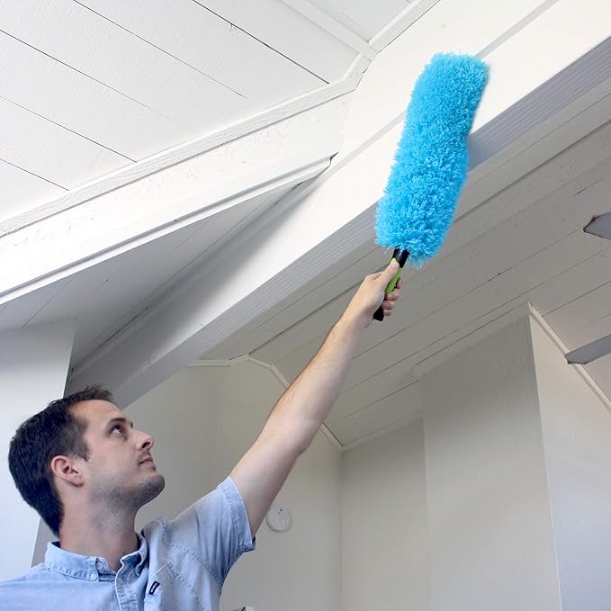 EVERSPROUT Flexible Microfiber Feather Duster | Extra-Long 24 inch Brush Head with Hand-Grip | Twists onto Standard 3/4 Inch Threaded Pole | (Duster Attachment Only, No Pole)