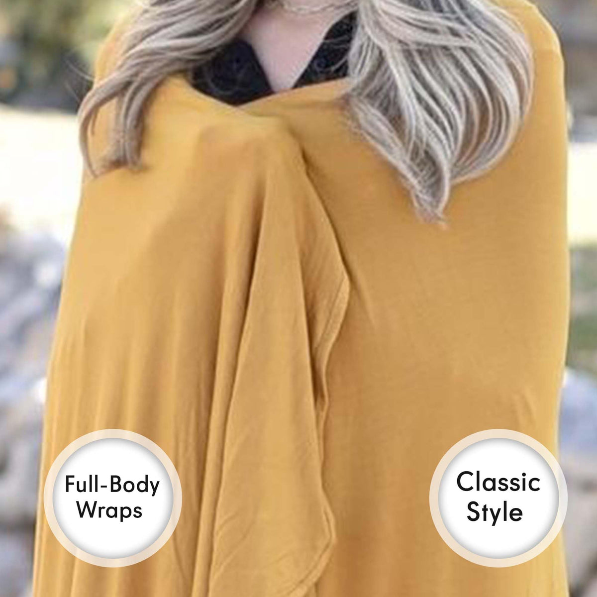 K E L O R Luxury Cooling Travel Blanket - Stretchy, Lightweight Soft & Breathable Shawl Wraps for Women | Easy-Care, Perfect for Travel, Airplane Blanket or Women Shawl(Golden, Single-Sided)