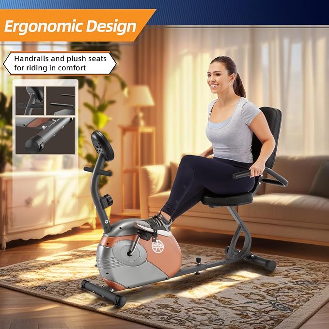 Marcy Home Fitness Personal Exercise Bike with Adjustable Magnetic Resistance for Cardio Workout and Cycle Training