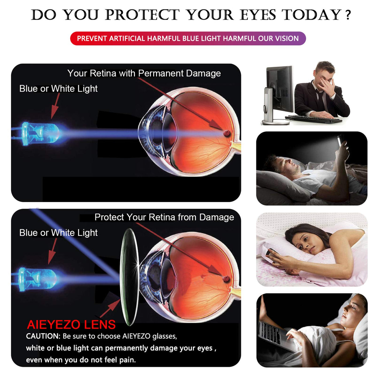 AIEYEZO Square Thick Frame Glasses for Women Men Fashion Blue Light Glasses Trendy Chic Computer Eyeglasses (Tortoise)