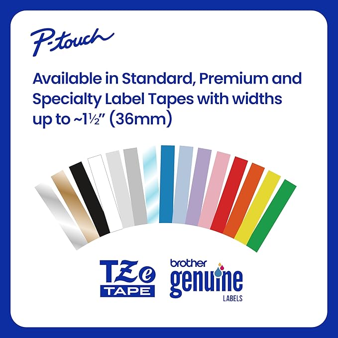 Brother Genuine TZe231~1/2” Black Print on White Label Tape. Each: 0.47 in x 26.2 ft (12 mm x 8 m)