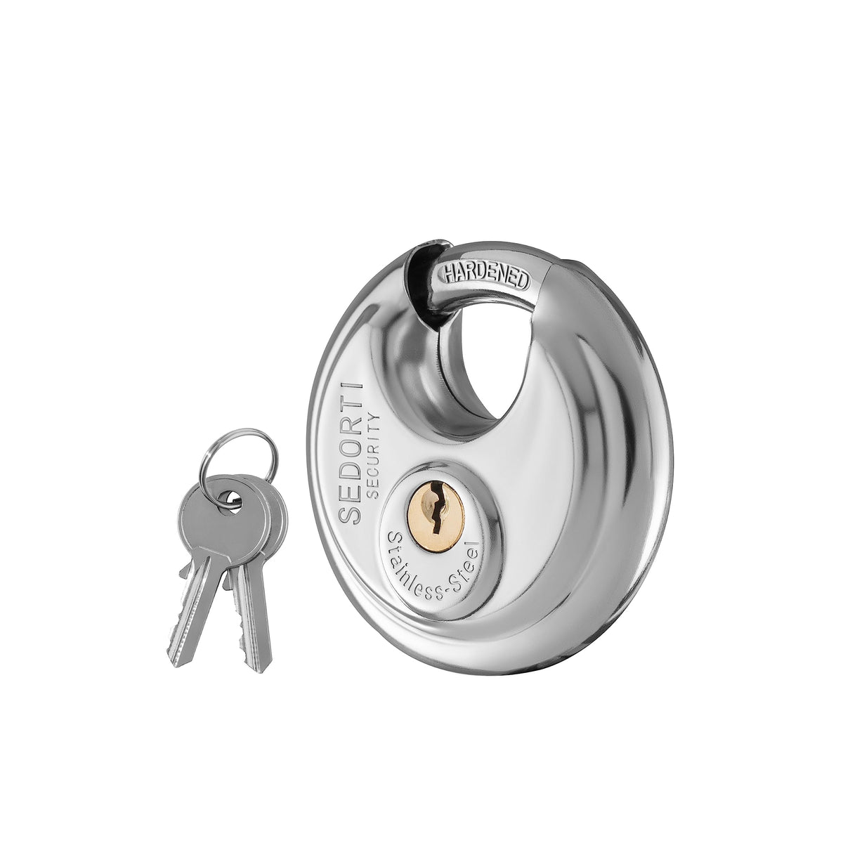 SEDORTI 20-Pack Discus Padlocks Keyed Alike, 2-3/4 inch Wide, Stainless Steel 304 Round Lock, Waterproof and Rustproof Storage Lock with Brass Keys, Ideal for Storage Unit Gate, Outdoor, Shed, Fence