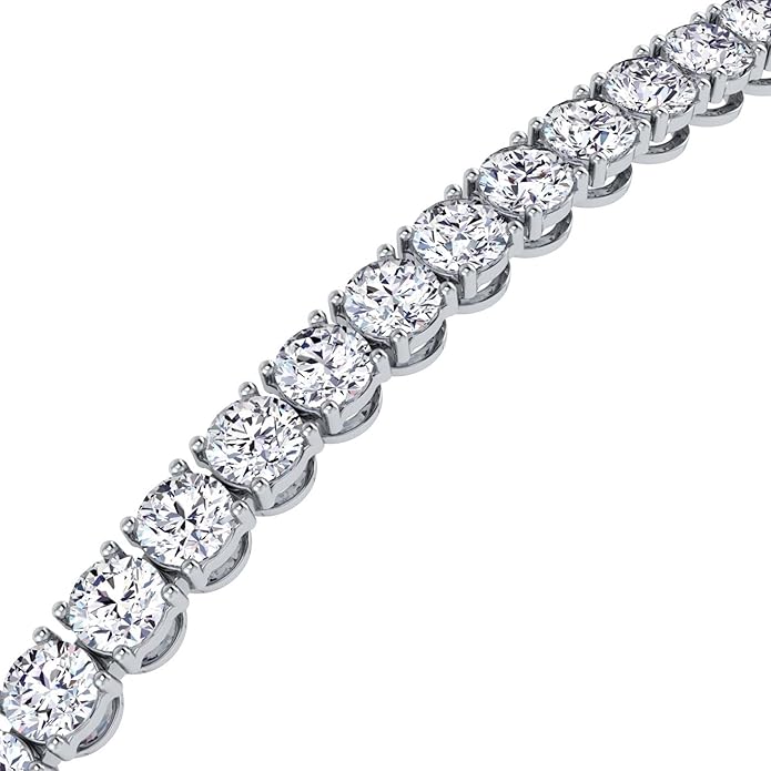0.50-15 Carat Lab Grown Classic Diamond Tennis Bracelet 4 Prong Setting Luxury Collection (F-G Color, SI Clarity) Length- 7 Inch