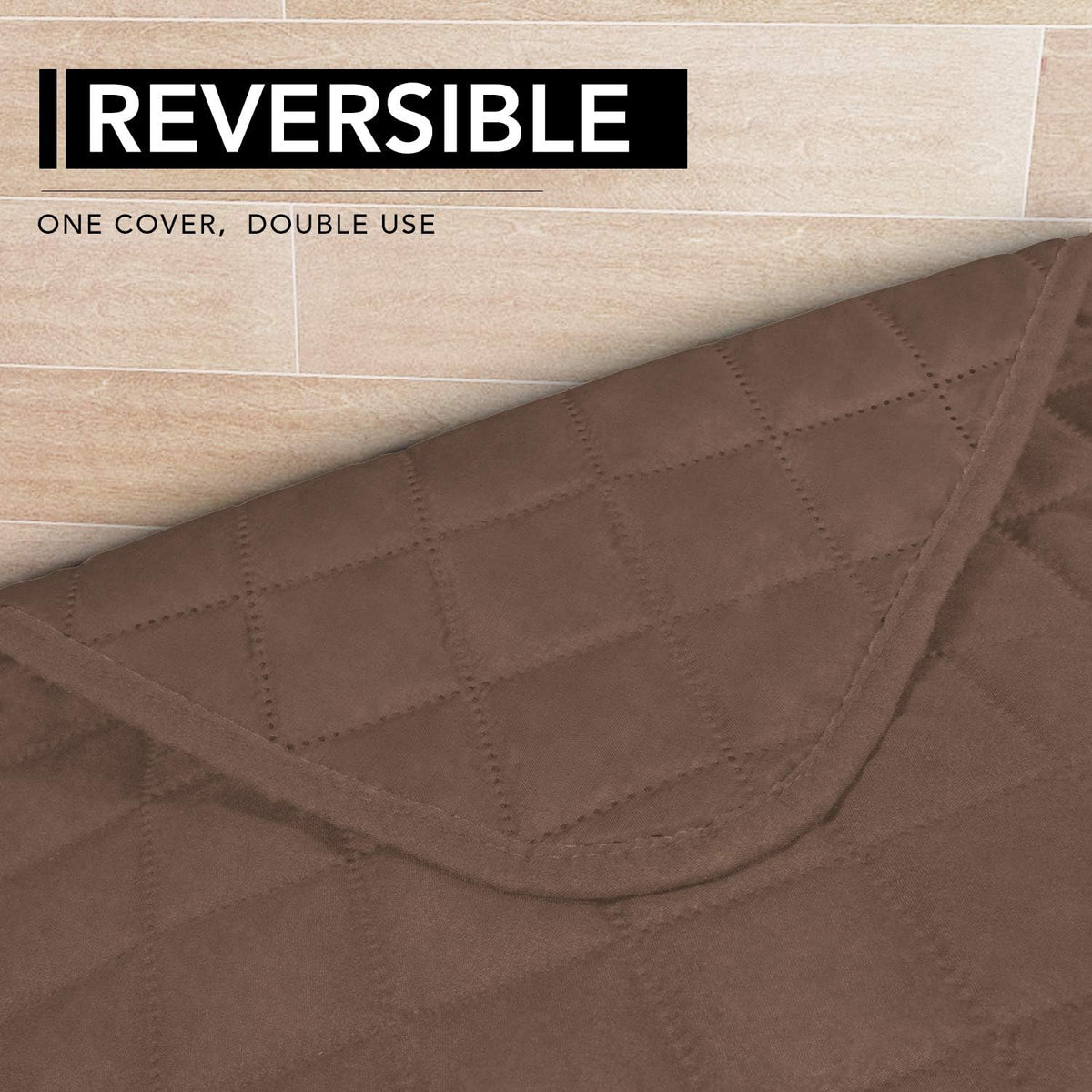 Easy-Going Sectional Couch Covers for Dogs L Shape Sofa Cover Reversible Sofa Slipcover Chaise Lounge Cover Furniture Protector Cover for Pets Dog Cat (42 x 52 inches, Brown/Brown)