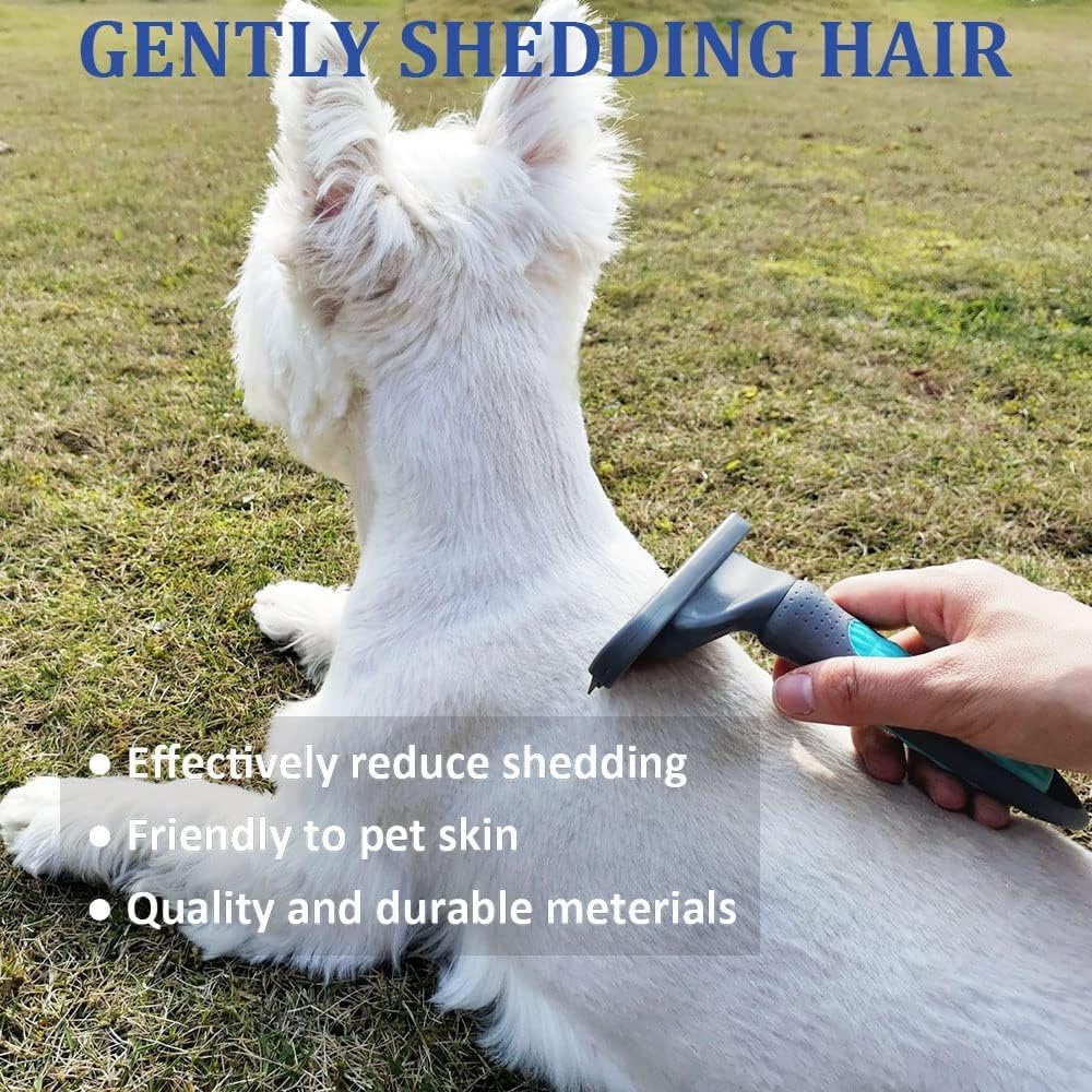 Dog Brush for Shedding Short Haired Dogs, Undercoat Deshedding Tool Set, Gently and Effectively Remove Loose Hair and Reduce Shedding, Includes a Brush and a Double-sided Silicone Glove