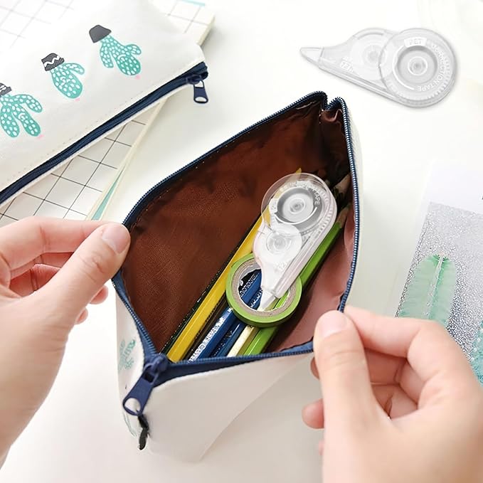 12 Pcs 39.4 Ft Correction Tape, Tear-Resistant Tape Bulk for School, Office, Note Taking, Journal (Tape Width 0.2 in, Clear)