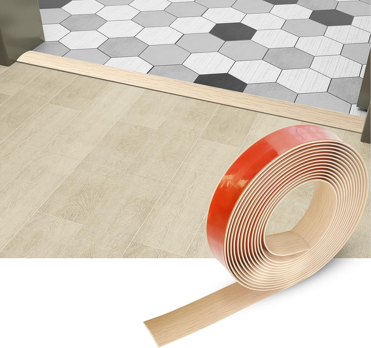 Floor Transition Strip & Self Adhesive Floor Vinyl Floor Edge Trim Laminate Floor Gap Covering Joining Strip