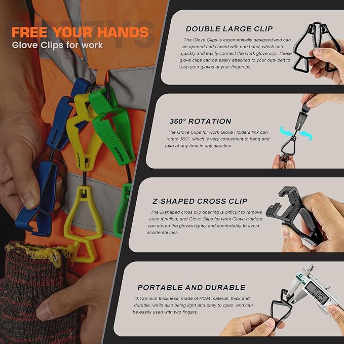 Glove Clips for Work Glove Holders Bulk