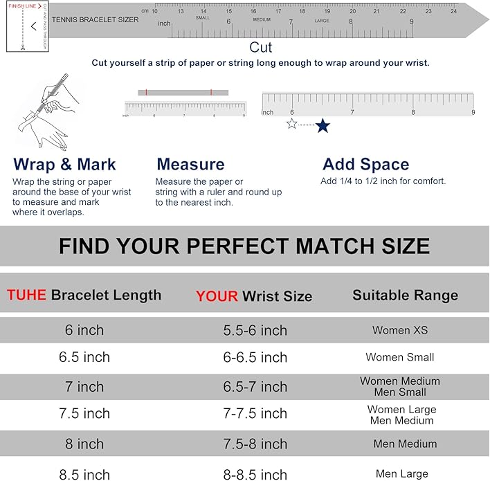 TUHE Moissanite Tennis Bracelet 5.0-21.0CT 18K Gold Plated 925 Sterling Silver Bracelets 3/4/5MM D Color VVS1 Round Lab Created Moissanite Bracelet for Women Men 6-8.5 Inch Jewelry Valentines Gifts