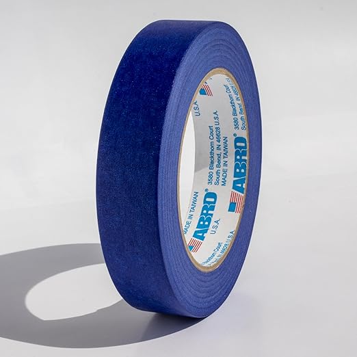 ABRO Blue Painters Tape 1 Inch Wide, 24mm x 55M, All Purpose Blue Tape, Temporary Labeling, Easy Tear, Clean Removal, Masking Tape Colored DIY or Pro - 3 Pack