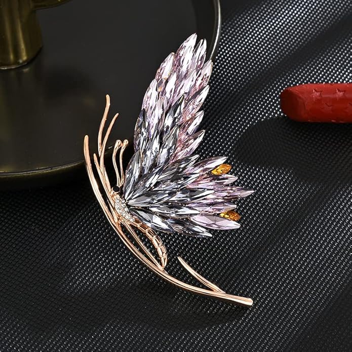 Animal Brooch for Women Girls 18k Gold Plated Animal Brooch Pin Rhinestone Animal Brooch Lapel Pin Jewelry Thanksgiving Day Birthday Wedding Gifts for Mom Wife