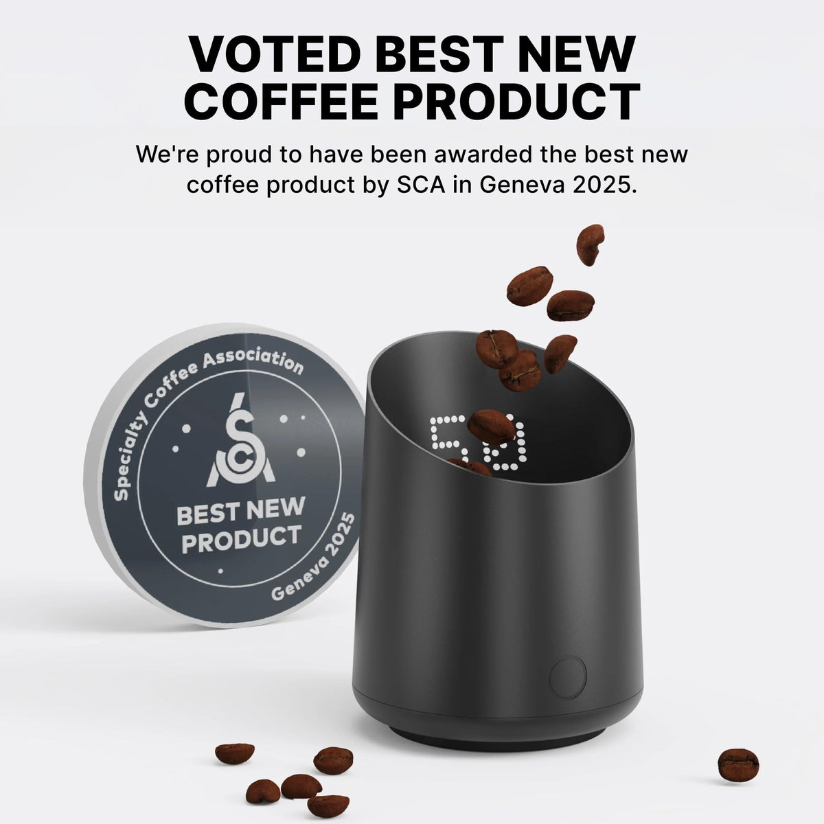Subminimal Subscale Digital Dosing Cup with LED Display – Sleek & Precise Scale - Dosing & Brewing Accessories, Measures Coffee Grounds for Espresso - Black