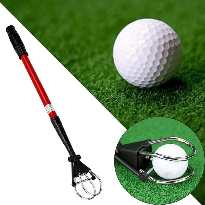 Golf Ball Retriever Telescopic Pick Up Tool Adjustable Aluminum Alloy Grabber Putter Device Tennis Ball Gatherer Extendable Function Suitable for