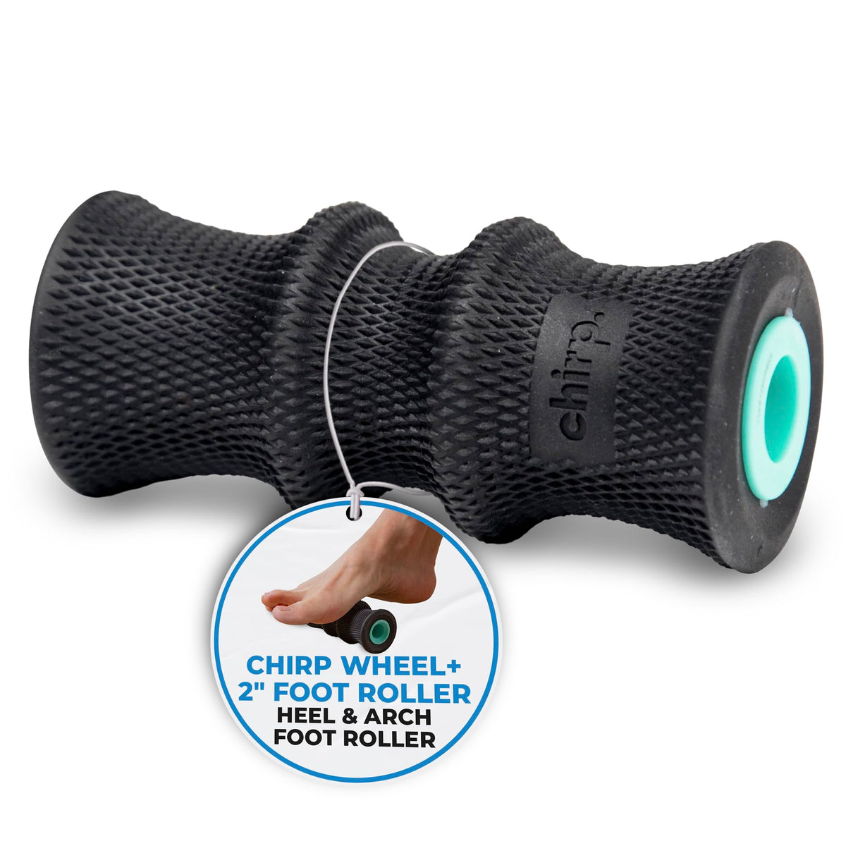 Chirp Wheel Foam Roller - Targeted Back & Neck Pain Relief, Muscle Massage, Trigger Point Therapy, High-Density Foam Tool for Physical Therapy, Stretching & Exercise, 500lbs Capacity, 2 Inch Mint