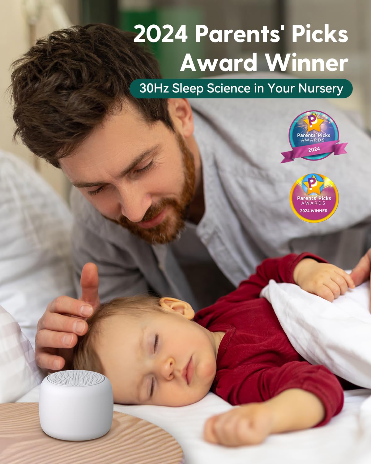 Babelio White Noise Sound Machine for Adults Kids Baby, Travel Sound Machine for Sleep, Mini and Portable, 15 Non-looping Sounds, Timer, Memory Function, Easy to Pocket and Travel White