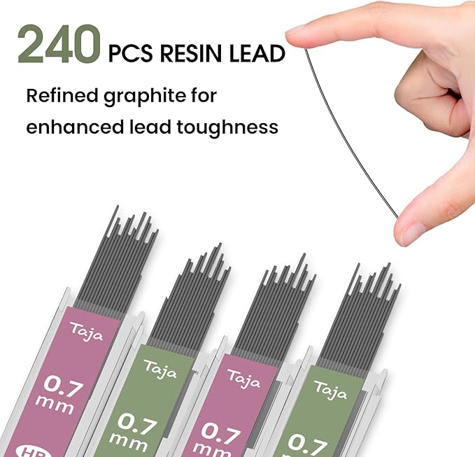 Aesthetic 0.7mm Mechanical Pencil Set with Case – 3 Vintage Mechanical Pencils, 4 Tubes HB #2 Lead Refills, 3 Erasers & 12 Eraser Refills, Cute Pencil Kit for Back to School Stationery Supplies