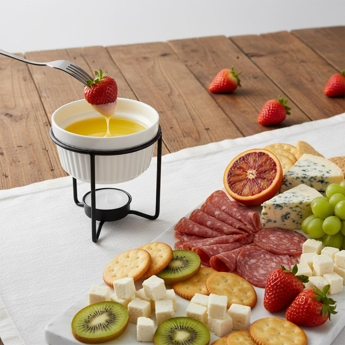 4 Set Ceramic Butter Warmers for seafood, Butter Melter Set of 2 for Chocolate or Cheese,Fondue- Dishwasher Safe,Oven Safe,Microwave Safe